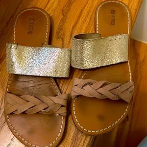 Soludos gold sandals